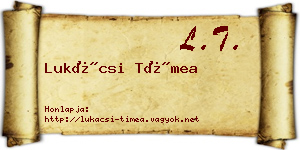 Lukácsi Tímea névjegykártya